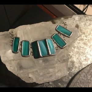 New listing. Leaded glass bracelet artisan made